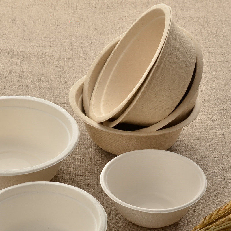 Reduza a polpa a bacia de salada Compostable 350ml 400ml 460ml 500ml 680ml