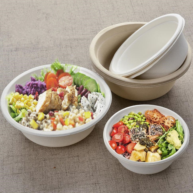 Reduza a polpa a bacia de salada Compostable 350ml 400ml 460ml 500ml 680ml