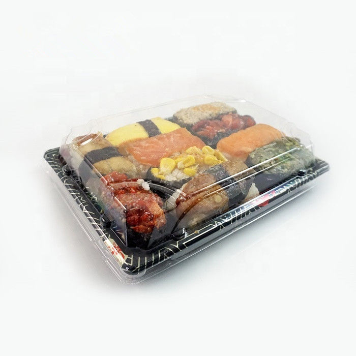 Sushi descartável plástico do picosegundo do deslizamento do ODM bandeja afastada do anti