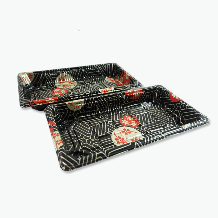 Sushi descartável plástico Tray With Anti Fog Lid do OEM picosegundo