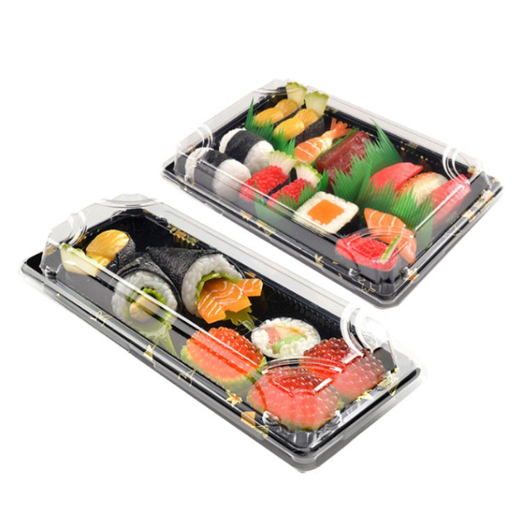 Recipiente de embalagem de sushi Caixas descartáveis de comida para levar
