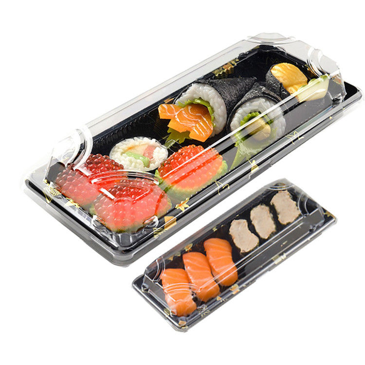 Recipiente de embalagem de sushi Caixas descartáveis de comida para levar
