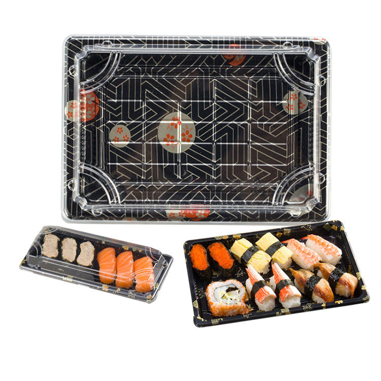 Recipiente de embalagem de sushi Caixas descartáveis de comida para levar