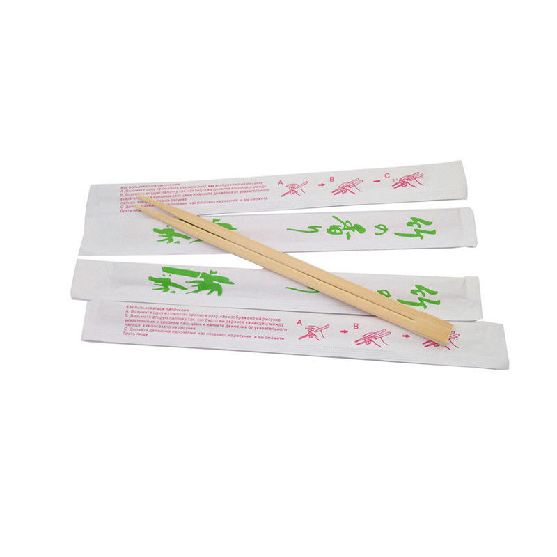 Hashis de bambu naturais do sushi amigável de Eco com pacote de papel