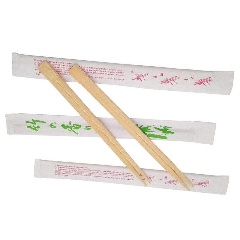 Dos gêmeos de papel completos da embalagem do OEM hashis de bambu/de madeira descartáveis