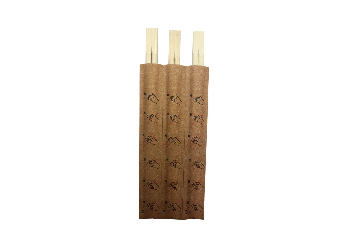 Dos gêmeos amigáveis da natureza 21cm de Eco hashis de bambu descartáveis com luva