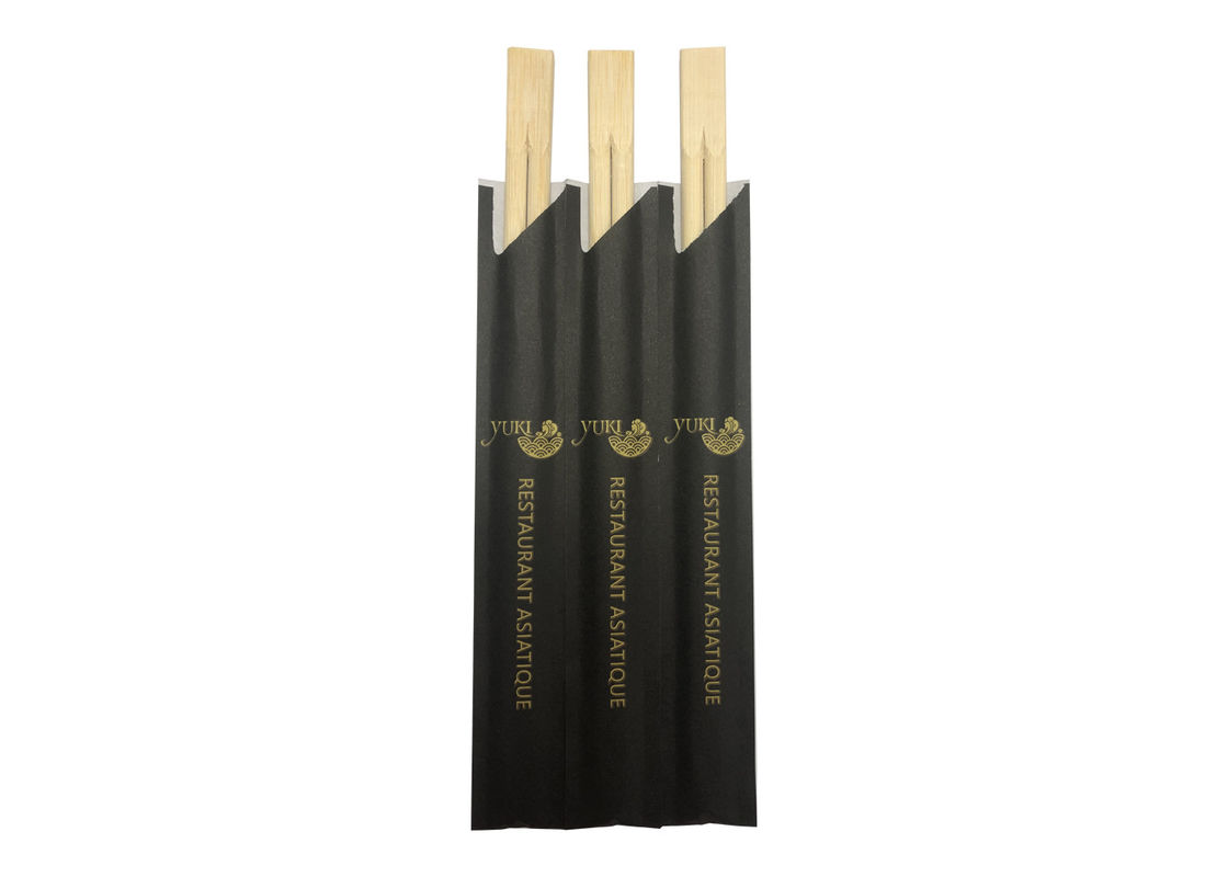 Hashis descartáveis de bambu naturais dos gêmeos da espessura 5.0mm