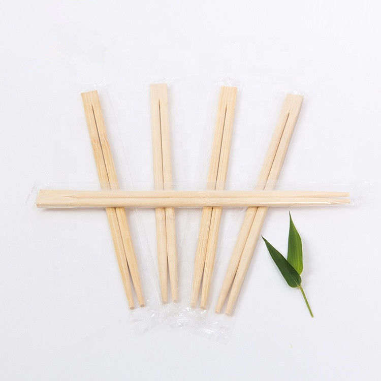 Hashis descartáveis naturais de Mao Bamboo do quadrado com luva plástica