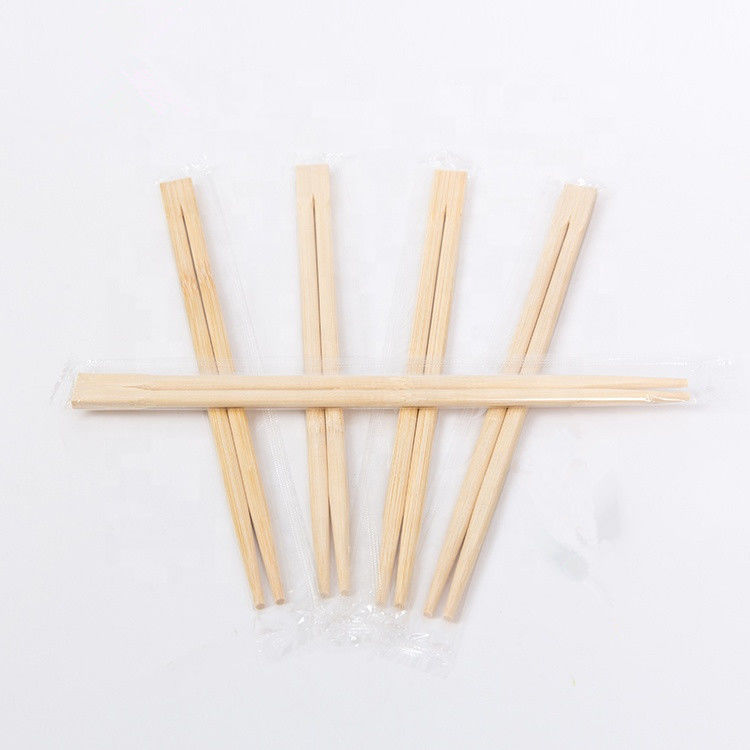 Pauzinhos de bambu descartáveis ​​chineses naturais gêmeos logotipo impresso personalizado 21 cm