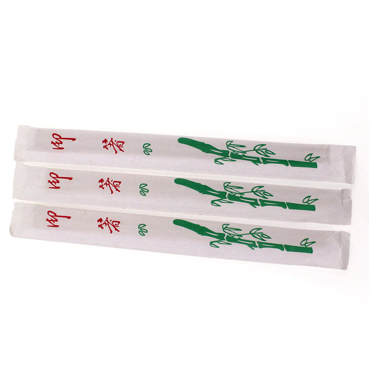 Hashis descartáveis naturais de Mao Bamboo do quadrado com luva plástica