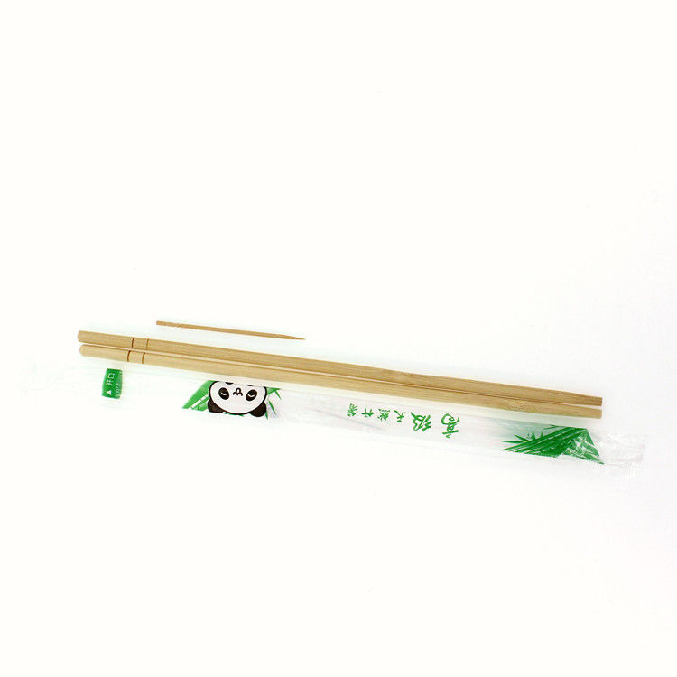 Hashis descartáveis naturais de Mao Bamboo do quadrado com luva plástica