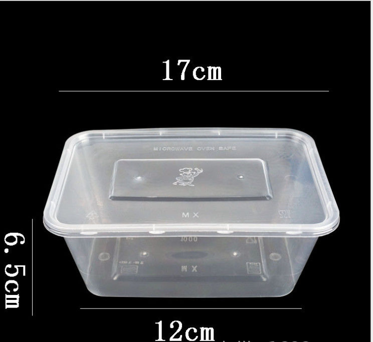 O plástico descartável dos PP leva embora a caixa Microwavable com tampa