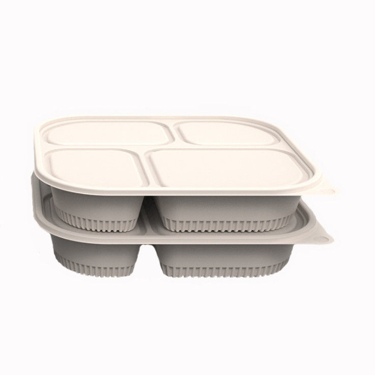 Recipiente de alimento descartável Degradable do compartimento da fécula de milho 3 de BRC