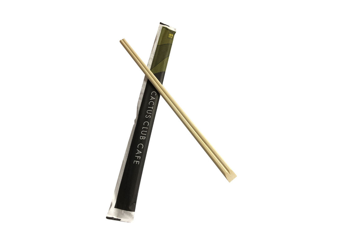 Hashis de bambu descartáveis do sushi com semi a cópia personalizada luva