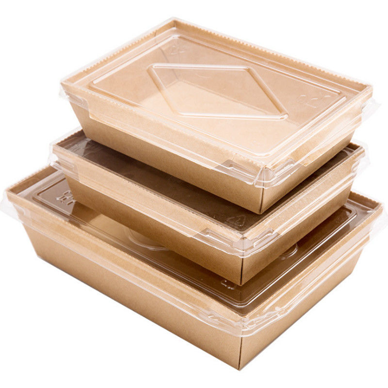 Volume da caixa do papel de embalagem do arroz da fritada do quadrado do produto comestível à prova de graxa com tampa