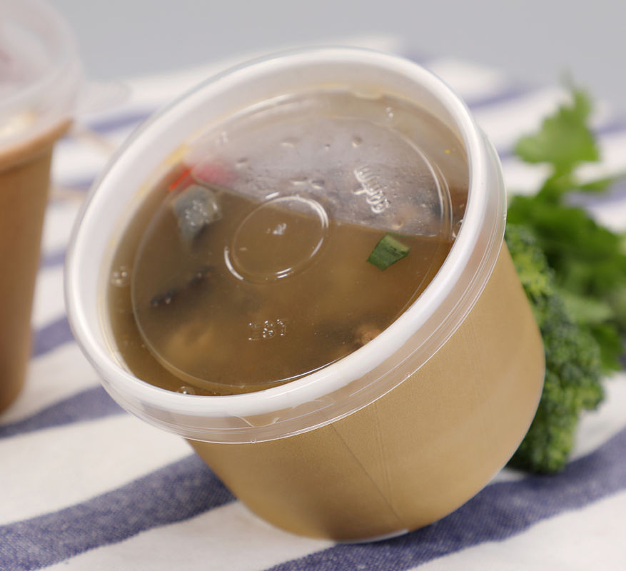 Copo impresso feito sob encomenda do papel de embalagem de sopa de macarronete com as tampas através da variação da temperatura de -20℃ a 120℃;