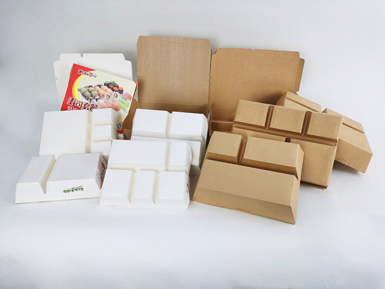 Recipientes afastados biodegradáveis do papel de embalagem descartáveis com compartimento
