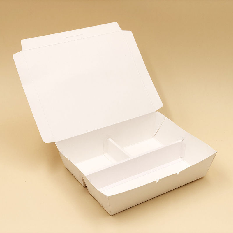 Recipientes afastados biodegradáveis do papel de embalagem descartáveis com compartimento