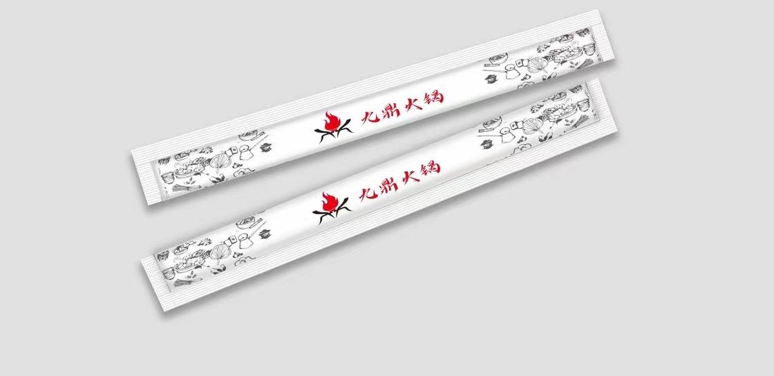 Pauzinhos de bambu descartáveis ​​de sushi com meia capa de papel e logotipo personalizado