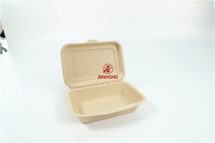 Compostable biodegradável da caixa do empacotamento de fast food de Desechables da cana-de-açúcar