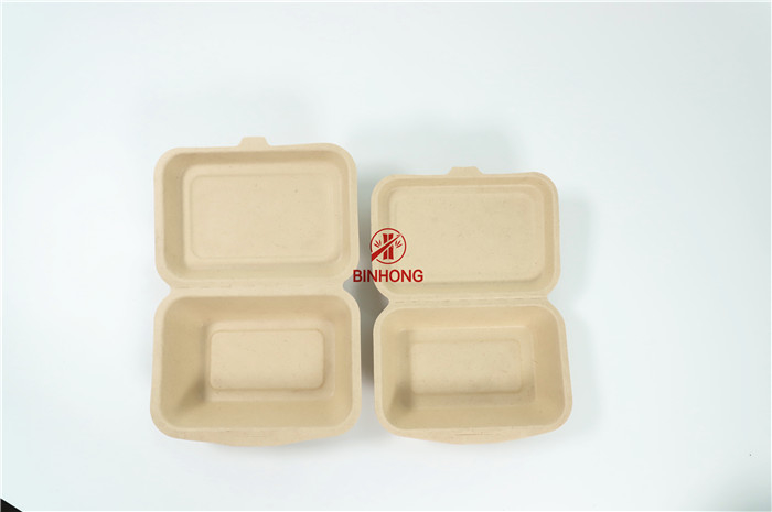 Compostable biodegradável da caixa do empacotamento de fast food de Desechables da cana-de-açúcar