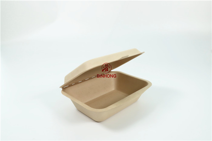 Compostable biodegradável da caixa do empacotamento de fast food de Desechables da cana-de-açúcar
