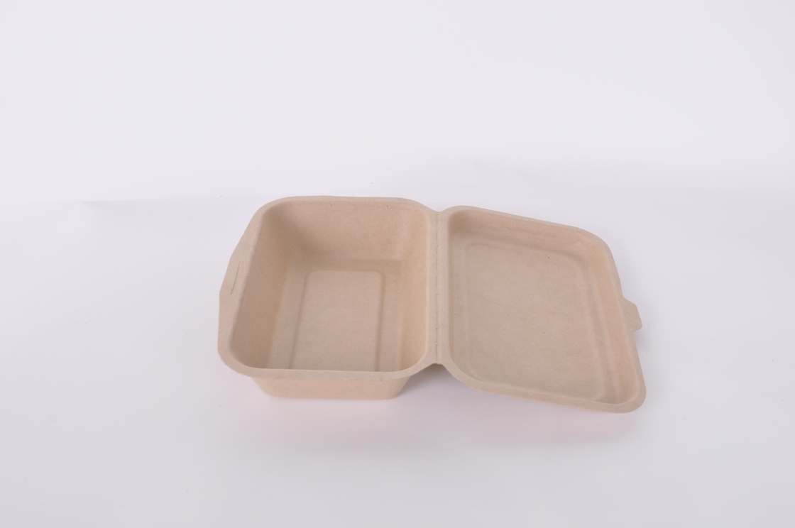 Caixa descartável de empacotamento de papel da refeição da caixa do fast food feito sob encomenda