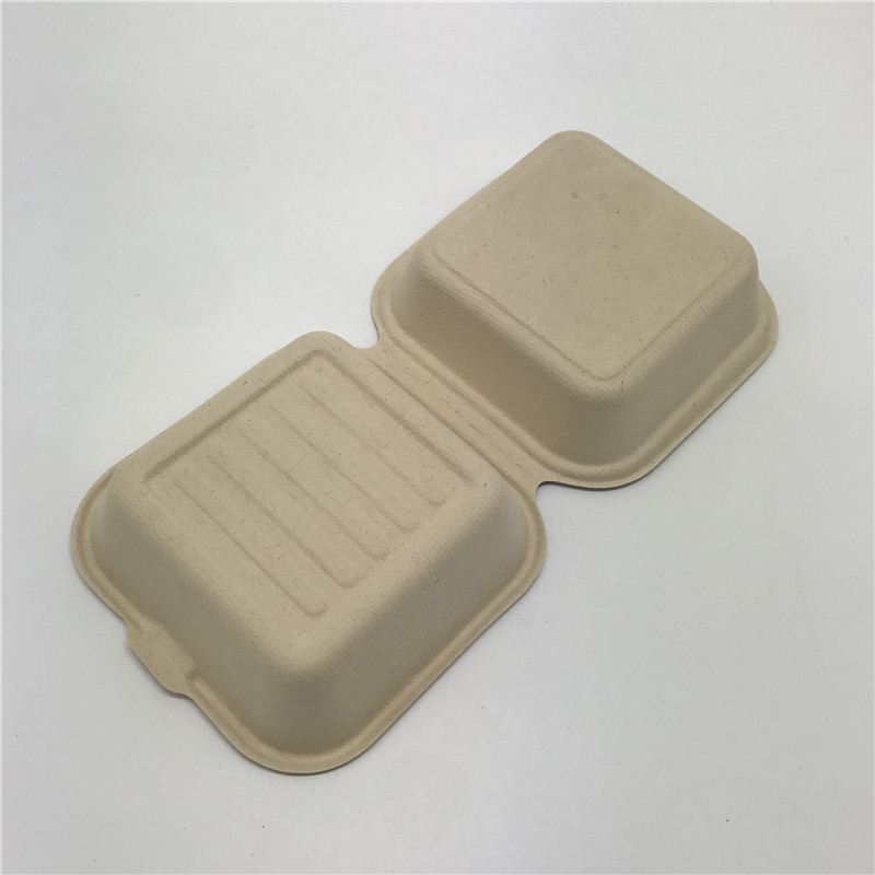 Descartável biodegradável da caixa de Straw Takeaway Food Container Burger do trigo