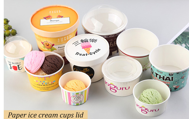 PLA descartável do copo de papel de gelado que reveste o empacotamento biodegradável do iogurte